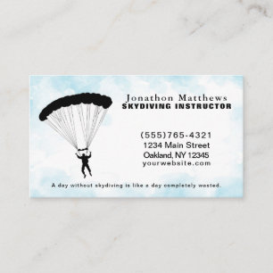 Instruktureringstjänst för Skydiving Fallskärm Visitkort
