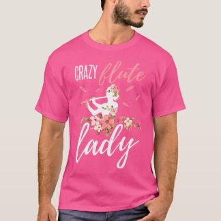 Instrume för Womens Flute Shirt Funny Crazy Flute  T