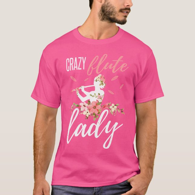 Instrume för Womens Flute Shirt Funny Crazy Flute  T (Framsida)