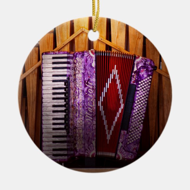 Instrument - Dragspel - Dragspelorgel Julgransprydnad Keramik (Framsidan)