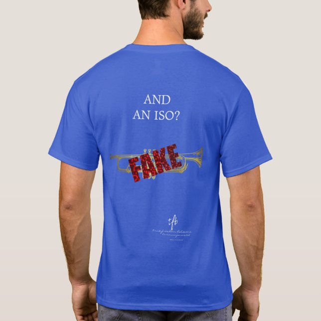 Instrument-formade objekt i Trumpet Wh. Text. T Shirt (Baksida)
