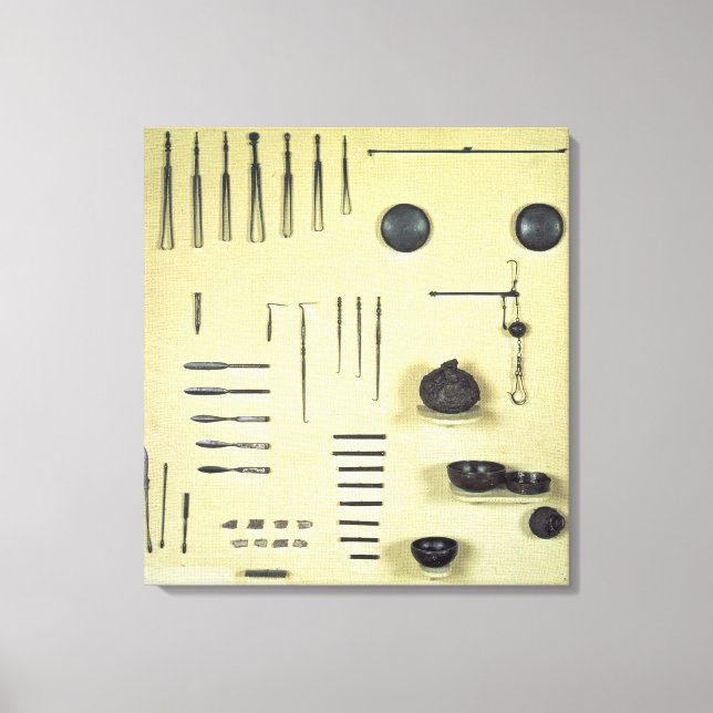 Instrument från en oculist fodral, från Reims Canvastryck (Framsida)