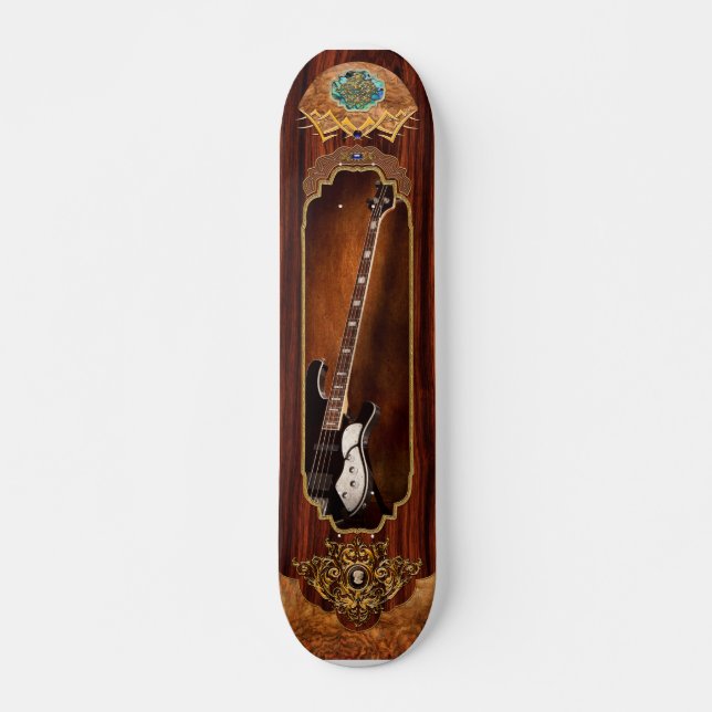 Instrument - Gitarr - Högt strängad Old School Skateboard Bräda 18 Cm (Framsida)
