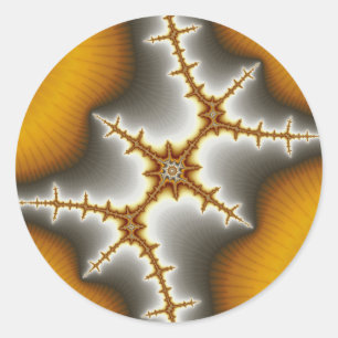 Instrumentceller - Fractal Sticker Runt Klistermärke
