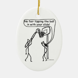 Instrumentera basket julgransprydnad keramik