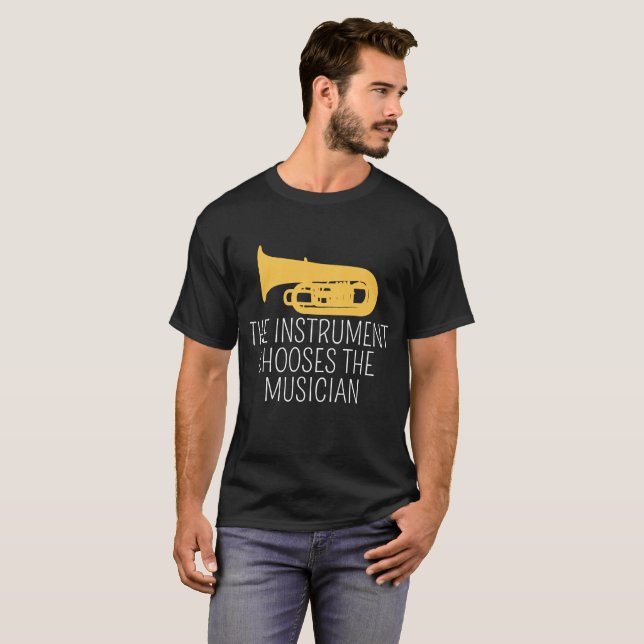 Instrumentera väljer musikerT-tröja, Tuba T Shirt (Hel framsida)