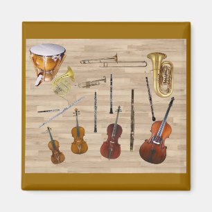 Instrumenterar av orkesteren magnet