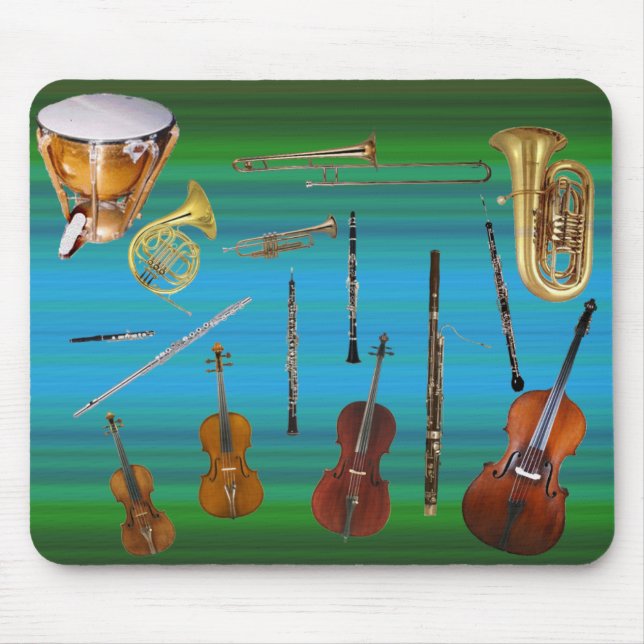 Instrumenterar av orkesteren musmatta (Framsidan)