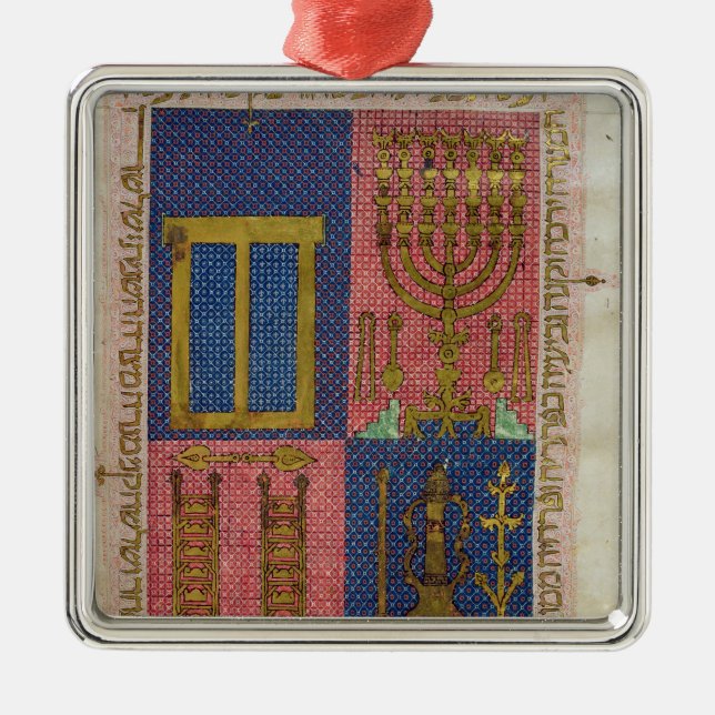 Instrumenterar av tempelet julgransprydnad metall (Framsidan)