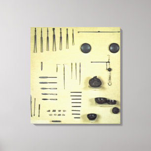 Instrumenterar från en oculists fodral, från Rei Canvastryck