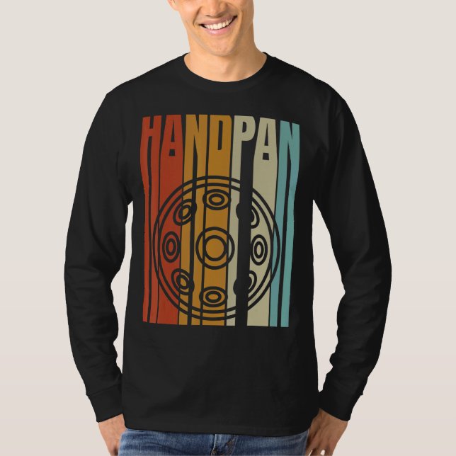 Instrumentet coola Retro Handpan Player T Shirt (Framsida)