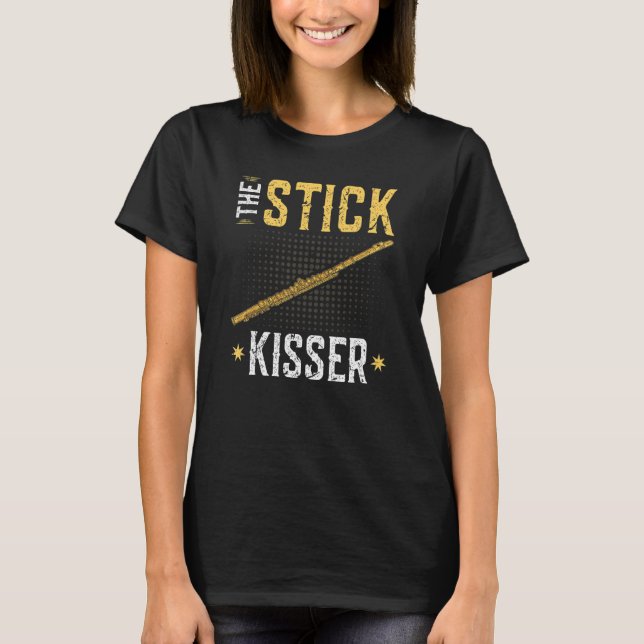 Instrumentet Stick Kisser Retro T Shirt (Framsida)