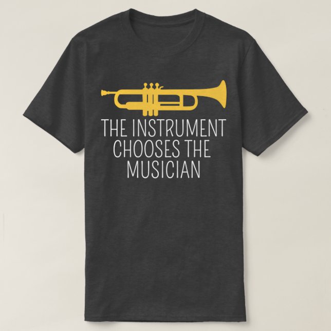 Instrumentet väljer musiktrumpet t shirt (Design framsida)