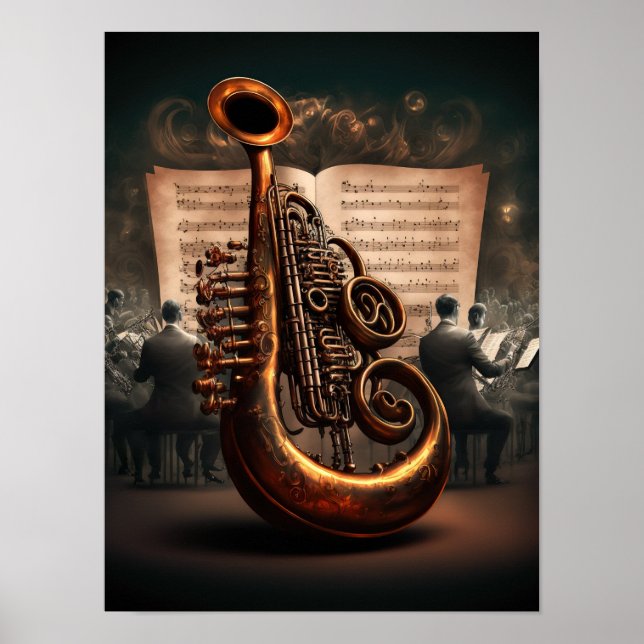 Instrumento musical de bronce poster (Framsidan)