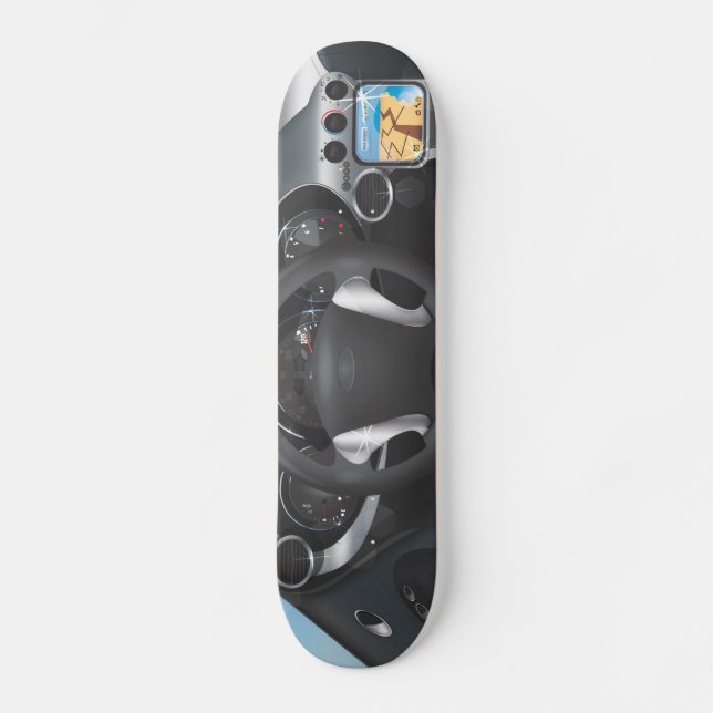 Instrumentpanel för sportbilar old school skateboard bräda 18 cm (Framsida)