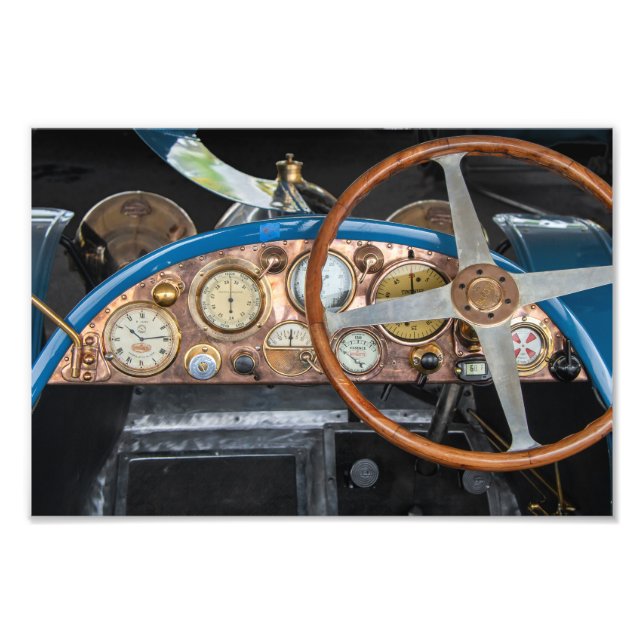 Instrumentpanel för vintage fototryck (Framsidan)