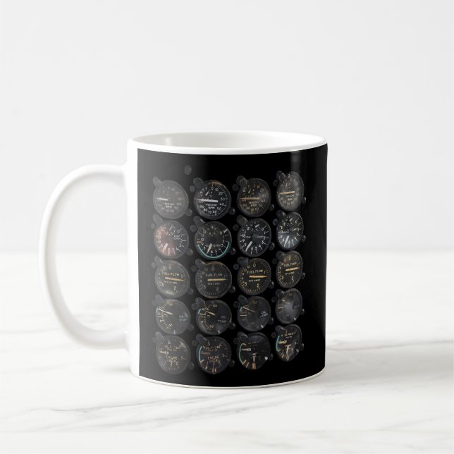 Instrumentpanelen flygplan kaffemugg (Vänster)