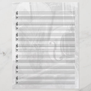 Instrumenttrott Papper personal i Silver Reklamblad