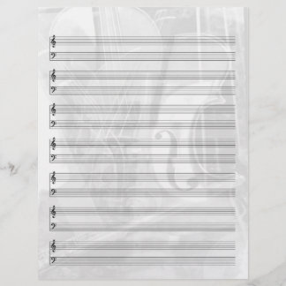 Instrumenttrott Papper personal i Silver Reklamblad