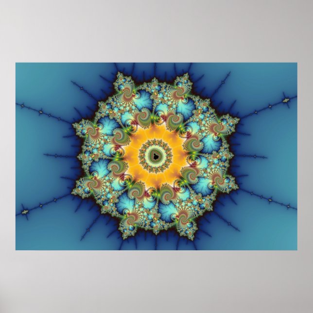 Insular - Mandelbrot Art Poster (Framsidan)
