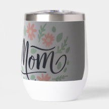insulated tumbler spells mom