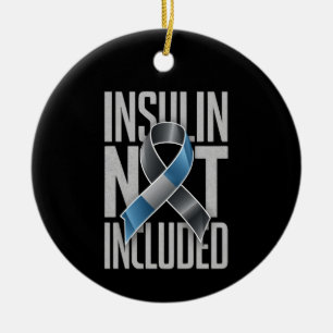 Insulin ej inkluderat diabetes typ 1- diabetes julgransprydnad keramik