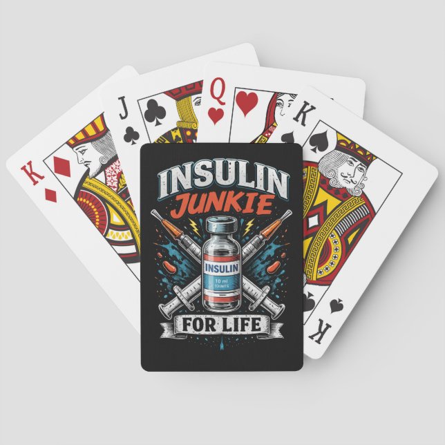 Insulin Junkie For Life Casinokort (Baksidan)