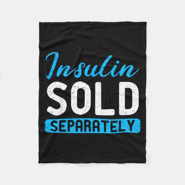 Insulin Säljs Separat Typ 1 Diabetes Medvetenhet Fleecefilt (Framsidan)