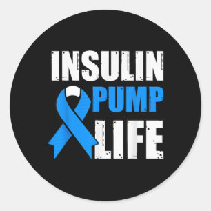 Insulinpump Liv Diabetes Medvetenhet Runt Klistermärke