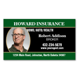 Insurance Agent or Any Company Magnetiska Visitkort