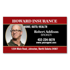 Insurance Agent or Any Company Magnetiska Visitkort