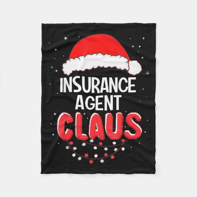 Insurance Agent Santa Claus Christmas Matching Cos Fleecefilt (Framsidan)