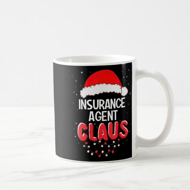 Insurance Agent Santa Claus Christmas Matching Cos Kaffemugg (Höger)