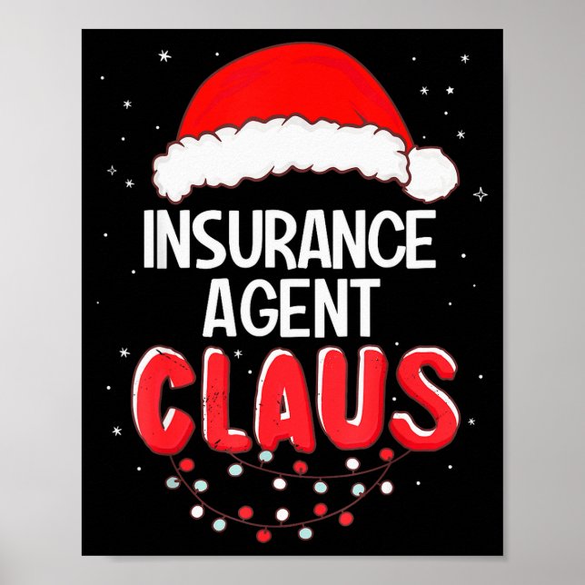 Insurance Agent Santa Claus Christmas Matching Cos Poster (Framsidan)