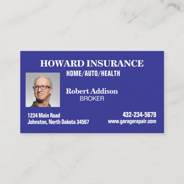 Insurance Agent Visitkort (Framsida)