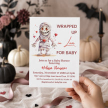 Insvöpt i kärlek Mummie Halloween Baby Shower