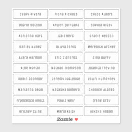 Insyn på namn-klistermärke för gäst i modern chic klistermärken