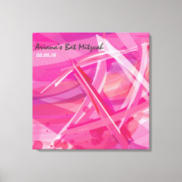 INSYNSTA Bat mitzvah INTECKNING FÖR STAR-Rosa Canvastryck