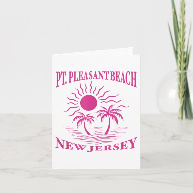 Int Pleasant Beach New Jersey Nj Boy Girl Men Wome Kort (Framsida)