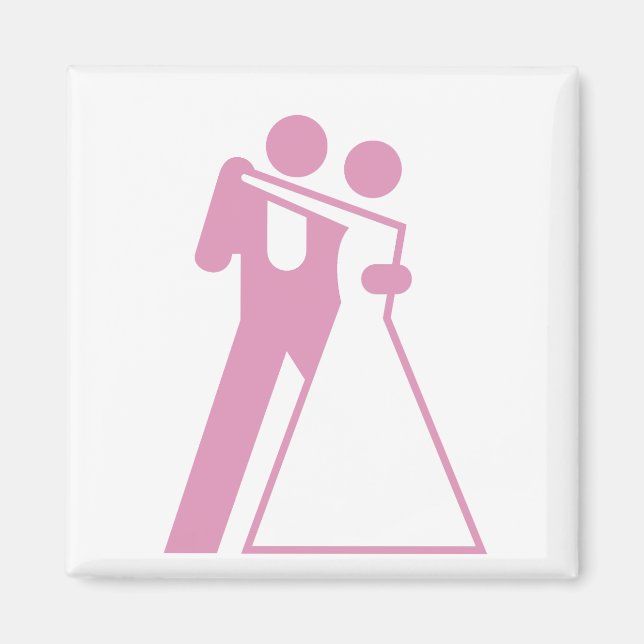 Int-tecken för Bride & Groom Magnet (Framsidan)