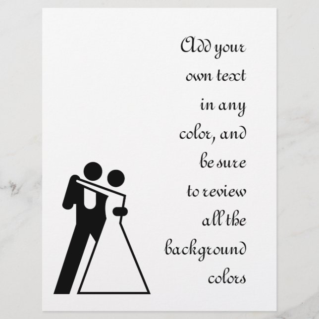 Int-tecken för Bride & Groom Reklamblad (Framsidan)