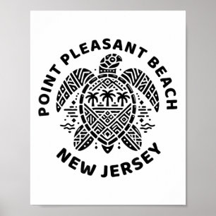 Int Trevlig Strand New Jersey Nj Pojke Flicka Män Poster