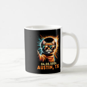 Intag av en selfie Total Solar Eclipse 2024 Austin Kaffemugg