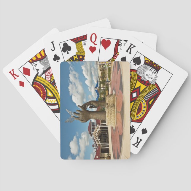 Intag av flygskulptur casinokort (Baksidan)