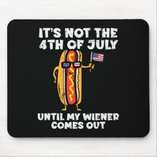 Inte 4 juli Wiener Hotdog Amerikansk flagg Patriot Musmatta