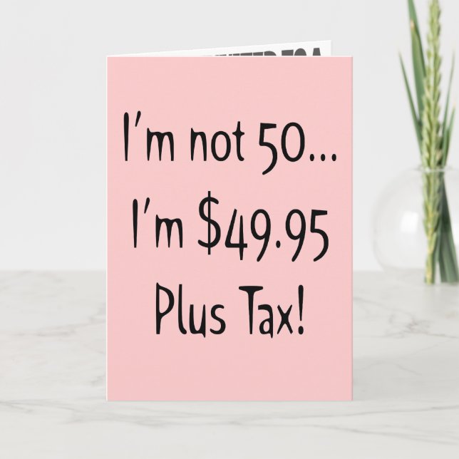 Inte 50:e Födelsedagsfest inbjudan (Framsida)