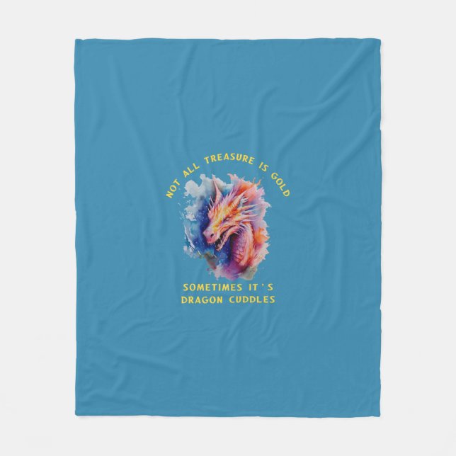Inte all skatt är Guld Dragon Cuddles Blanket Fleecefilt (Framsidan)