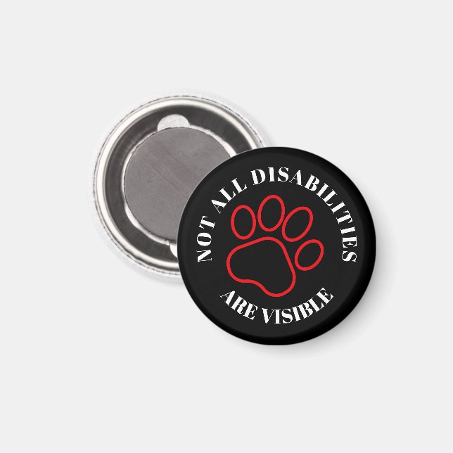 Inte alla funktionsnedsättningar är synliga magnet (Front/Back)