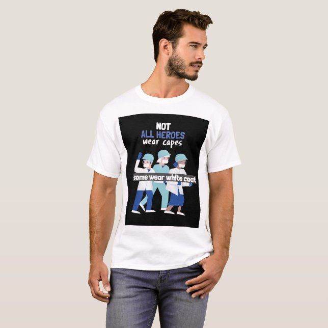 Inte alla hjältar, bäror, vissa jackar vita t shirt (Hel framsida)