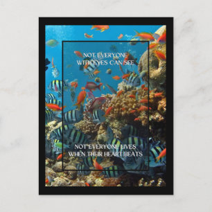 Inte alla med ögon CAN SEE-havs-citat Vykort